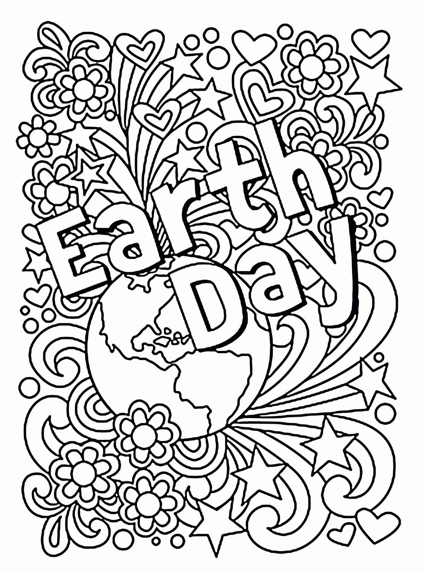 Earth Day Coloring Pages Free Printable