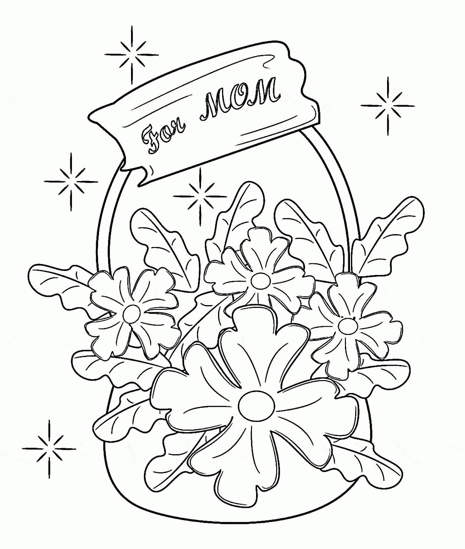 21 Printable Mother's Day Coloring Pages - Holiday Vault