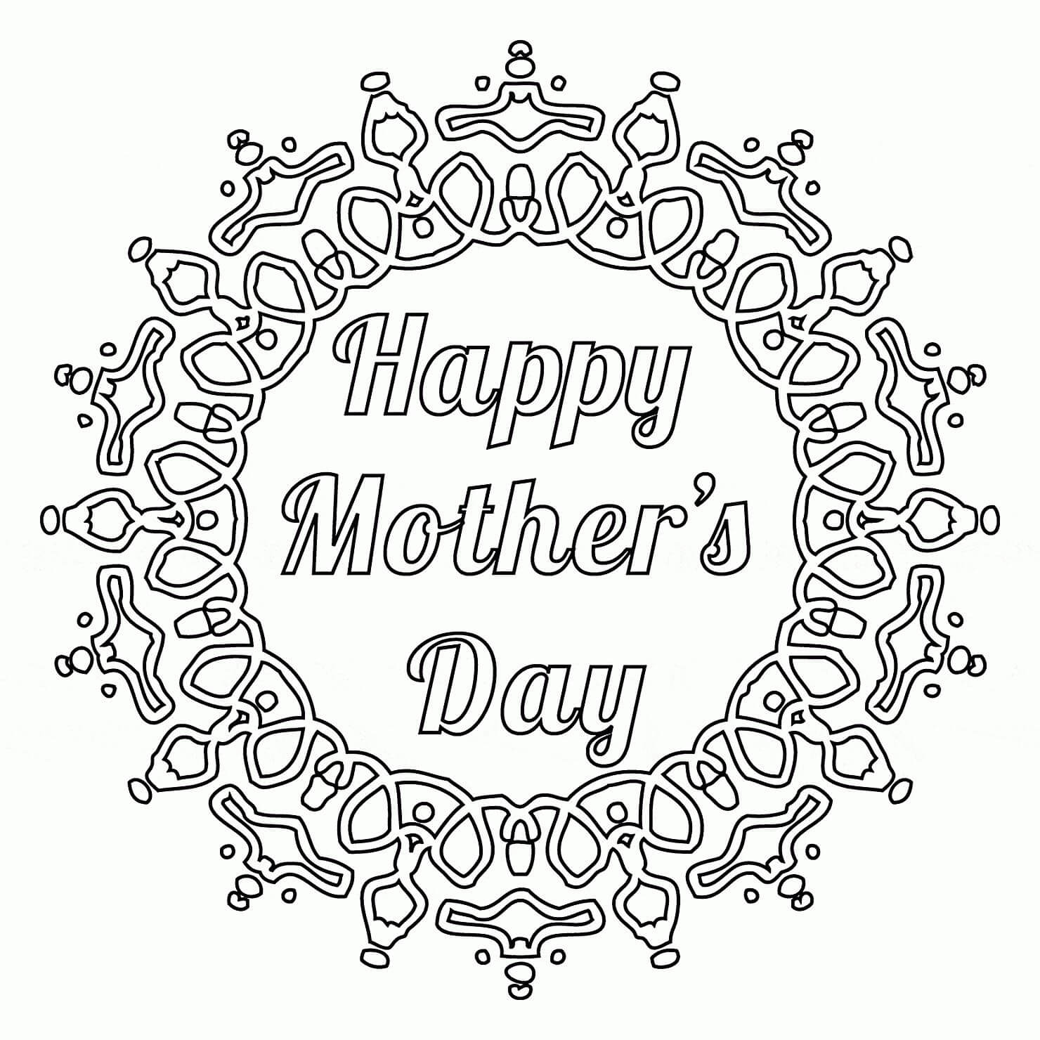 Mother S Day Free Printable Coloring Sheets