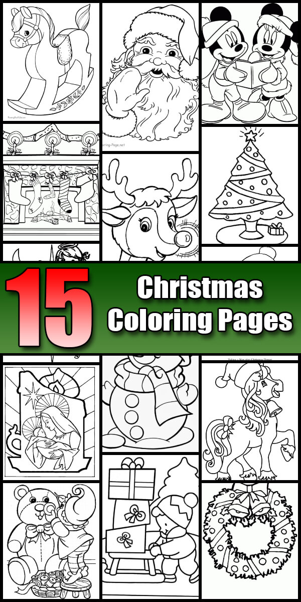 15 Printable Christmas Coloring Pages - Holiday Vault