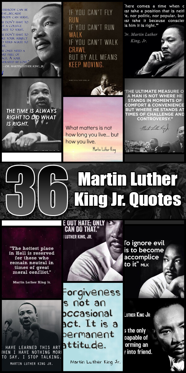 36 Martin Luther King Jr. Quotes - Holiday Vault #mlk #mlkday #martinlutherking #martinlutherkingday